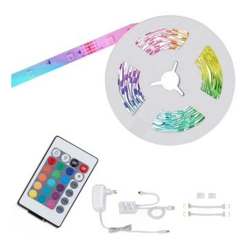 Brilo - LED RGBW dæmpbar LED-strimmel 6,5m LED/22W/230V + fjernbetjening