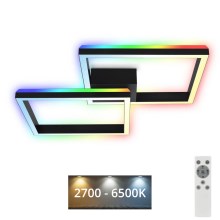 Brilo - LED RGBW Loftlampe dæmpbar FRAME 2xLED/17W/230V 2700-6500K + fjernbetjening