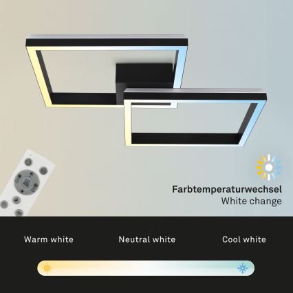 Brilo - LED RGBW Loftlampe dæmpbar FRAME 2xLED/17W/230V 2700-6500K + fjernbetjening