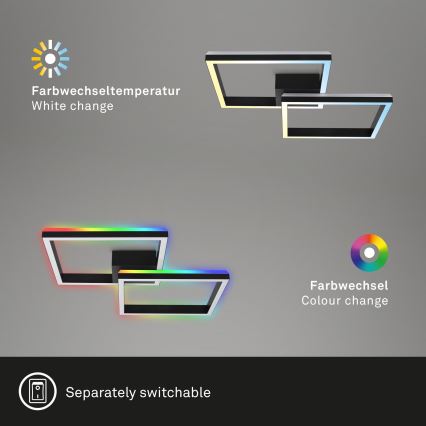 Brilo - LED RGBW Loftlampe dæmpbar FRAME 2xLED/17W/230V 2700-6500K + fjernbetjening