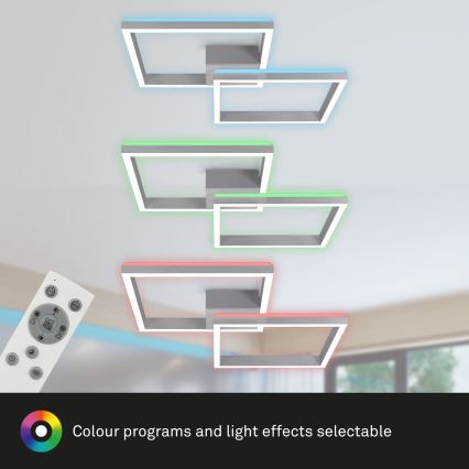 Brilo - LED RGBW Loftlampe dæmpbar FRAME 2xLED/17W/230V 2700-6500K + fjernbetjening