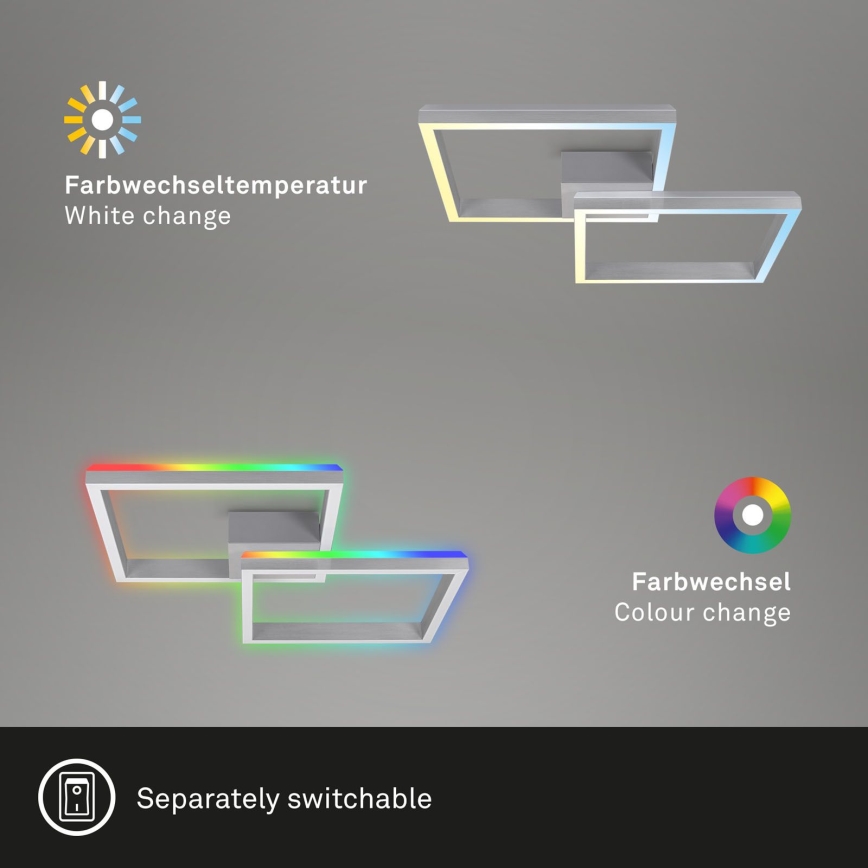 Brilo - LED RGBW Loftlampe dæmpbar FRAME 2xLED/17W/230V 2700-6500K + fjernbetjening