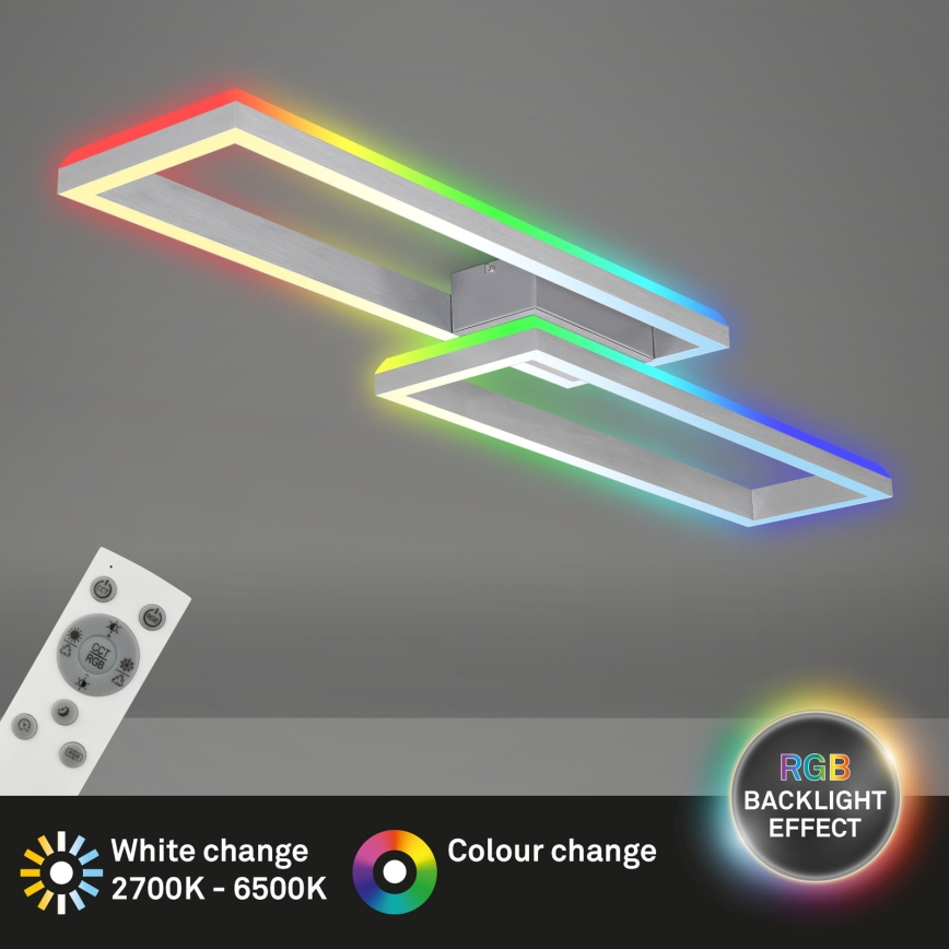 Brilo - LED RGBW Loftlampe dæmpbar FRAME 2xLED/21W/230V 2700-6500K + fjernbetjening