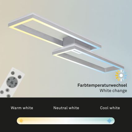 Brilo - LED RGBW Loftlampe dæmpbar FRAME 2xLED/21W/230V 2700-6500K + fjernbetjening