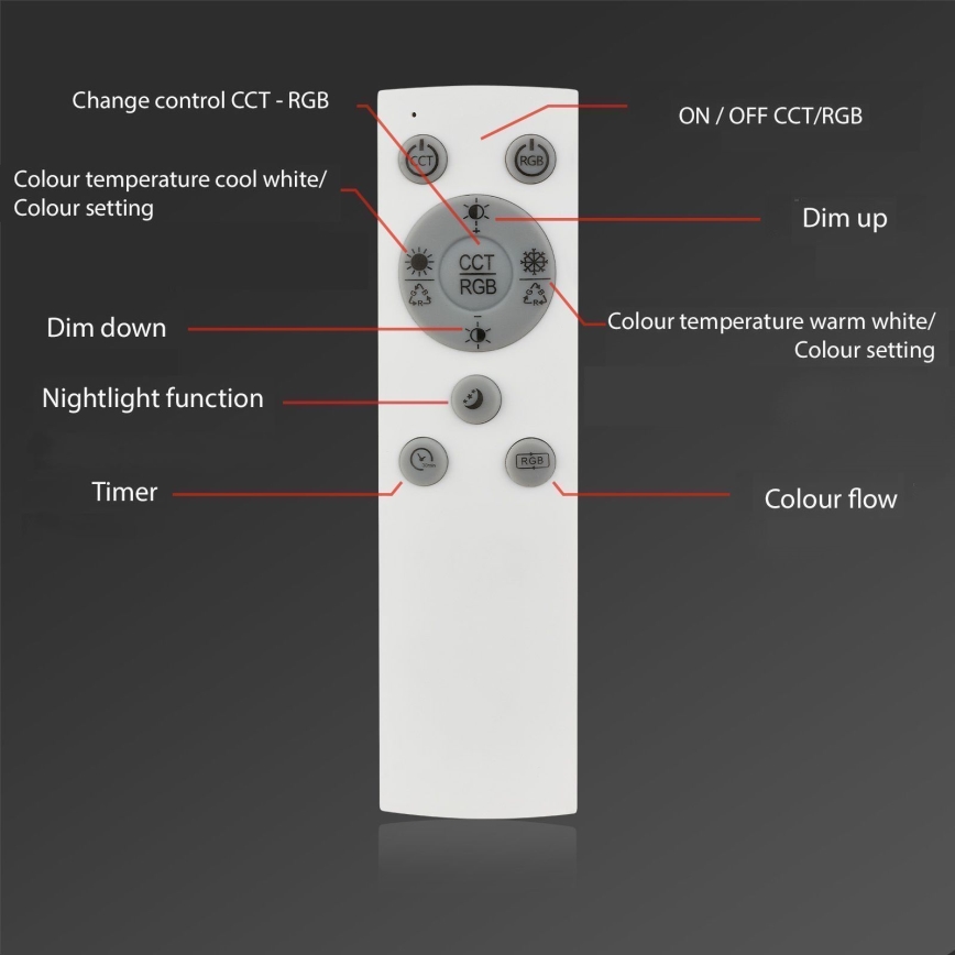 Brilo - LED RGBW Loftlampe dæmpbar FRAME LED/18W/230V 2700-6500K + fjernbetjening
