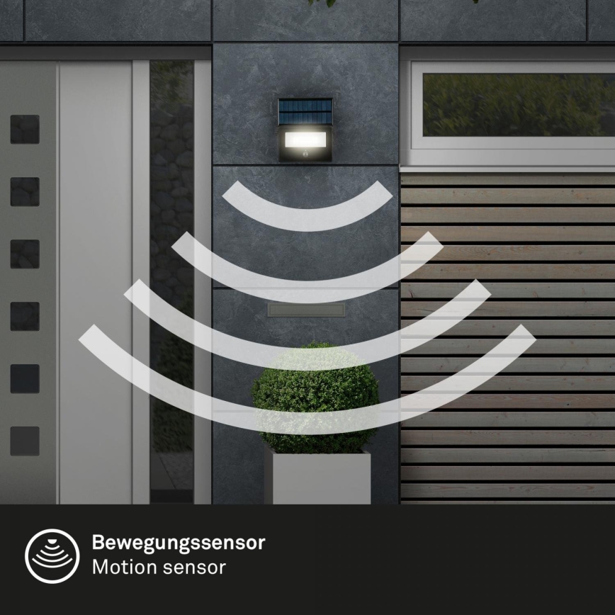Brilo - LED solcelleprojektør med sensor LED/5W/5,5V IP54 1200 mAh