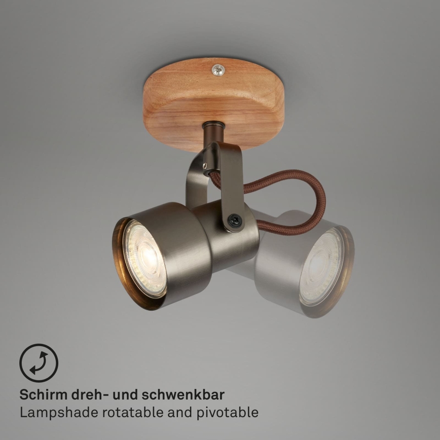Brilo - LED-spot TAHUN 1xGU10/5W/230V brun