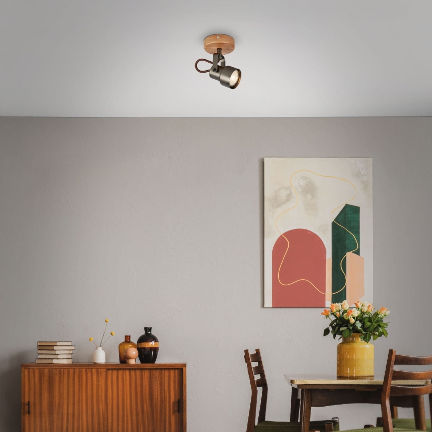 Brilo - LED-spotlampe TAHUN 1xGU10/5W/230V 3000K brun