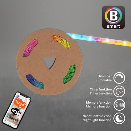 Brilo - LED strip m. RGBW-farver dæmpbar 6,5 m LED/18W/230V Wi-Fi Tuya + fjernbetjening