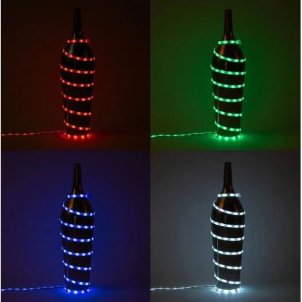 Brilo - LED strip m. RGBW-farver dæmpbar 6,5 m LED/22W/230V + fjernbetjening