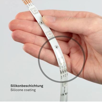Brilo - LED strip m. RGBW-farver dæmpbar 6,5 m LED/22W/230V + fjernbetjening
