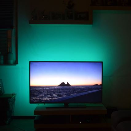 Brilo - LED strip m. RGBW-farver dæmpbar til TV 3m LED/2,5W/USB + fjernbetjening