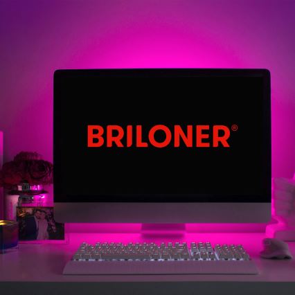 Brilo - LED strip med RGB-farver dæmpbar 6,6 m LED/6W/USB + fjernbetjening