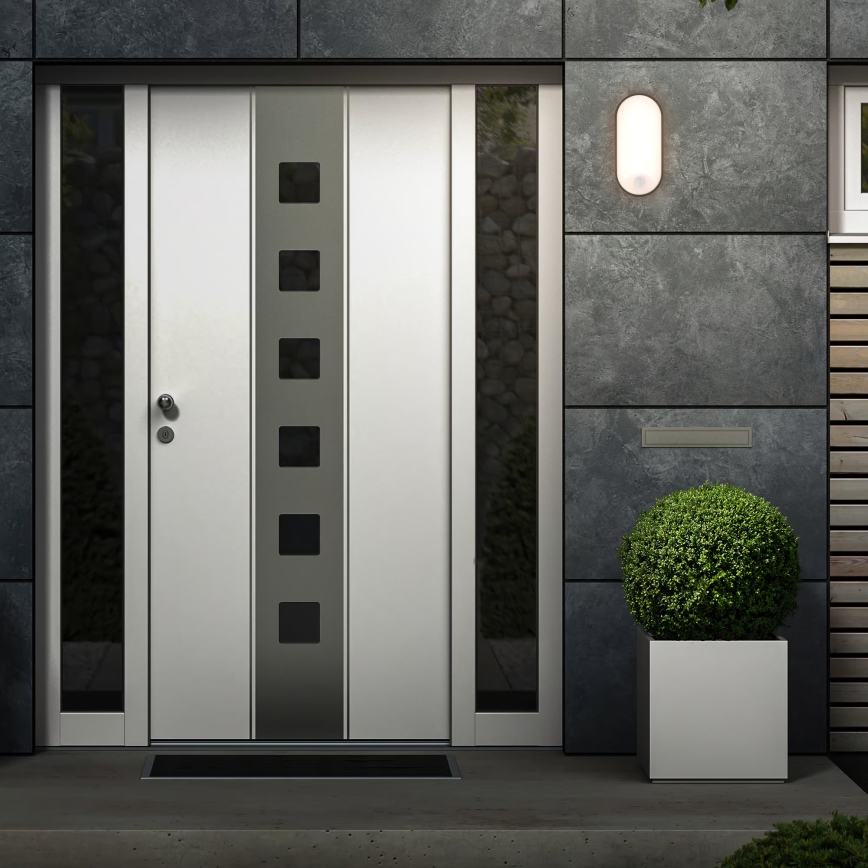 Brilo - LED udendørs væglampe med bevægelses- og skumringssensor RUCH LED/12W/230V IP65 sort