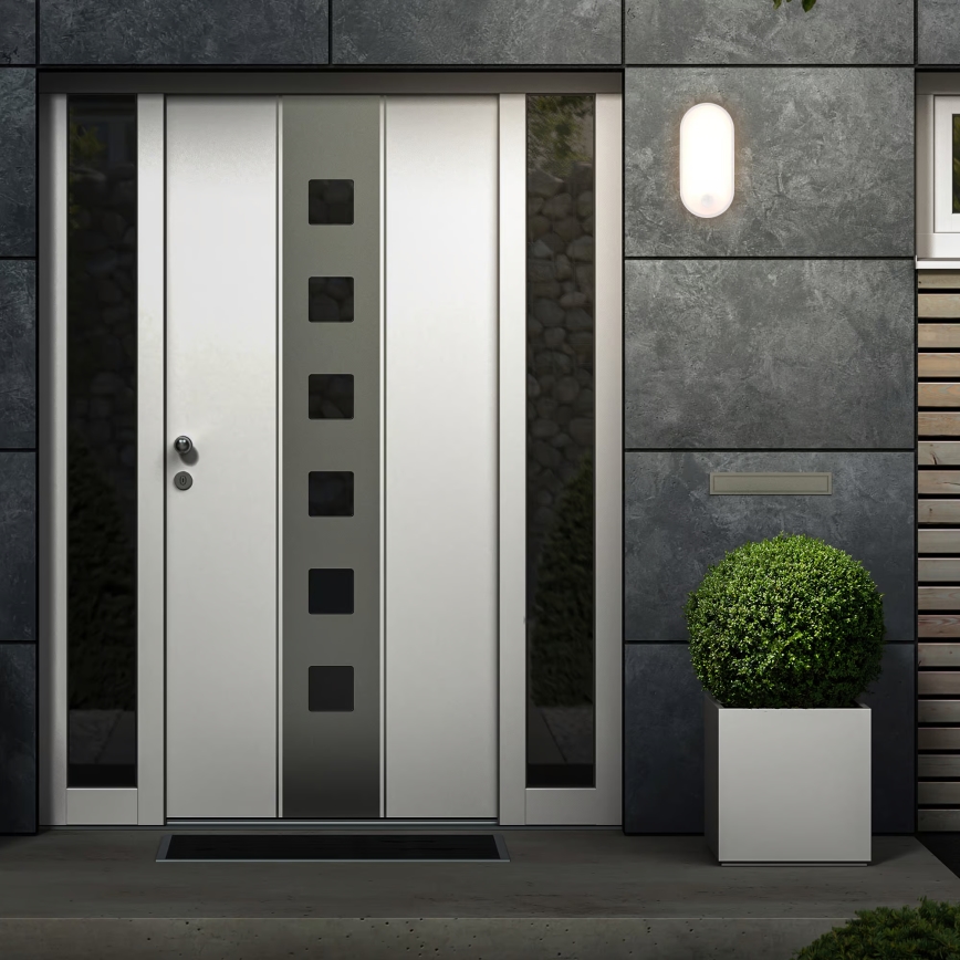 Brilo - LED udendørs vægarmatur med bevægelses- og skumringssensor RUCH LED/12W/230V IP65 hvid