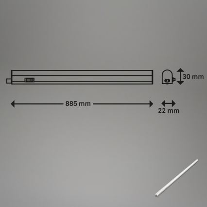 Brilo - LED-underskabslampe 10 W/230 V 4000 K 87,3 cm