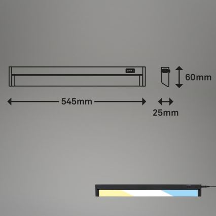 Brilo - LED underskabslampe LED/6,5W/230V 2700/4000/6500K