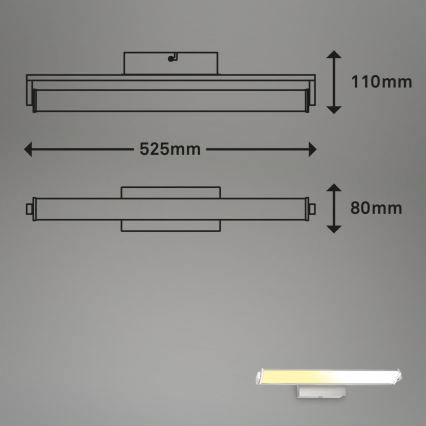 Brilo - LED vægspot dæmpbar LED/18W/230V 2700-4000K sølvfarvet
