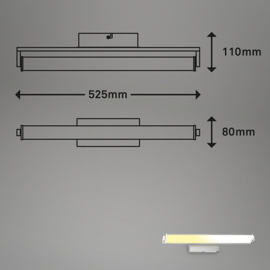 Brilo - LED vægspot dæmpbar LED/18W/230V 2700-4000K sølvfarvet