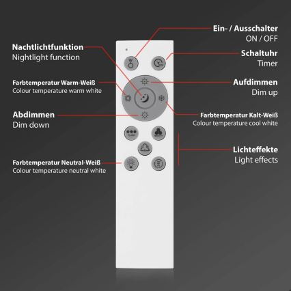 Brilo - Loftlampe m. RGBW-farver dæmpbar SLIM LED/24W/230V 3000-6500K 100x25 cm + fjernbetjening