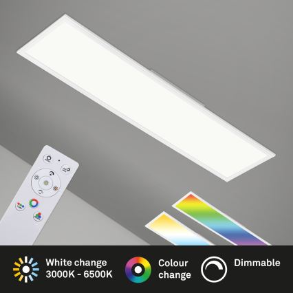 Brilo - Loftlampe m. RGBW-farver dæmpbar SLIM LED/40W/230V 3000-6500K + fjernbetjening