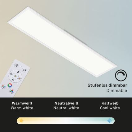 Brilo - Loftlampe m. RGBW-farver dæmpbar SLIM LED/40W/230V 3000-6500K + fjernbetjening