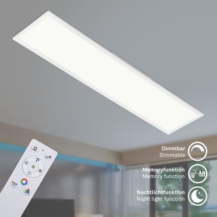 Brilo - Loftlampe m. RGBW-farver dæmpbar SLIM LED/40W/230V 3000-6500K + fjernbetjening