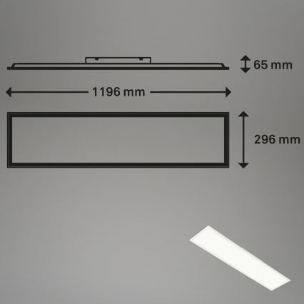 Brilo - Loftlampe m. RGBW-farver dæmpbar SLIM LED/40W/230V 3000-6500K + fjernbetjening