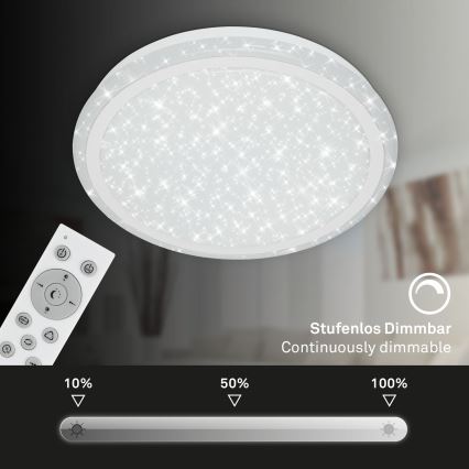 Brilo - Loftlampe m. RGBW-farver dæmpbar STARRY SKY LED/24W/230V 3000-6500K + fjernbetjening