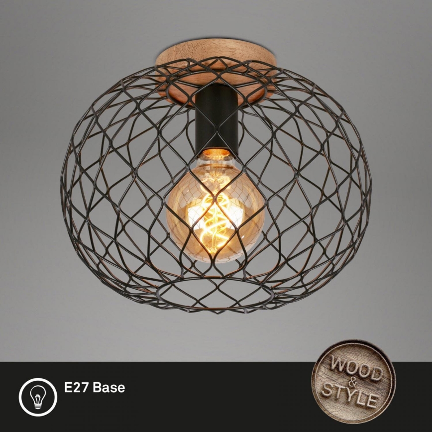 Brilo - Loftlampe WINKI 1xE27/40W/230V gummitræ