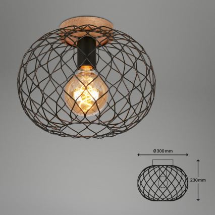 Brilo - Loftlampe WINKI 1xE27/40W/230V gummitræ