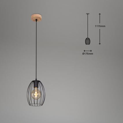 Brilo - Pendel på kabel WAKTU 1xE27/60W/230V
