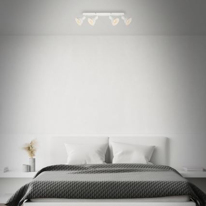 Brilo - Spotlampe RETRO 4xE14/25W/230V hvid