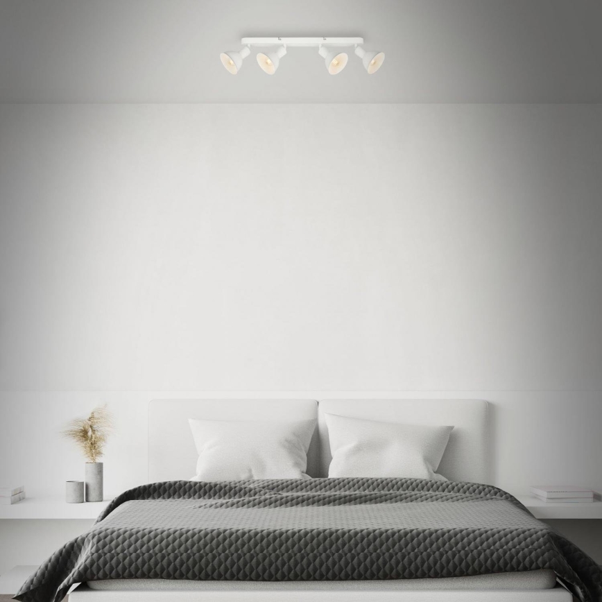 Brilo - Spotlampe RETRO 4xE14/25W/230V hvid