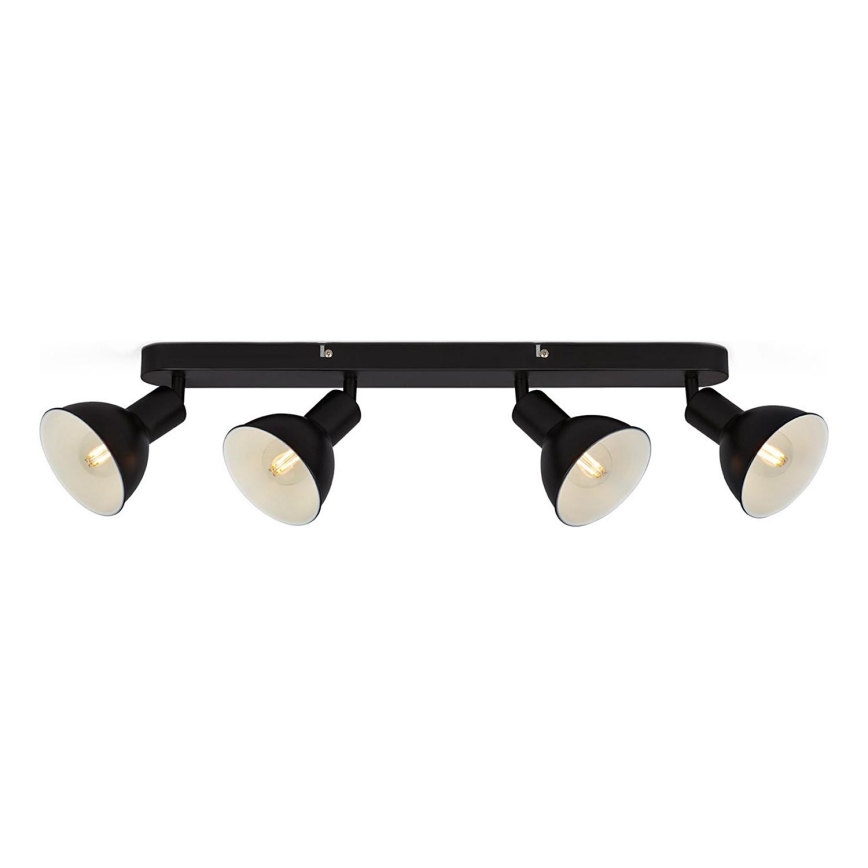 Brilo - Spotlampe RETRO 4xE14/25W/230V sort
