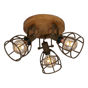 Brilo - Spotlampe VINTAGE 3xE27/25W/230V