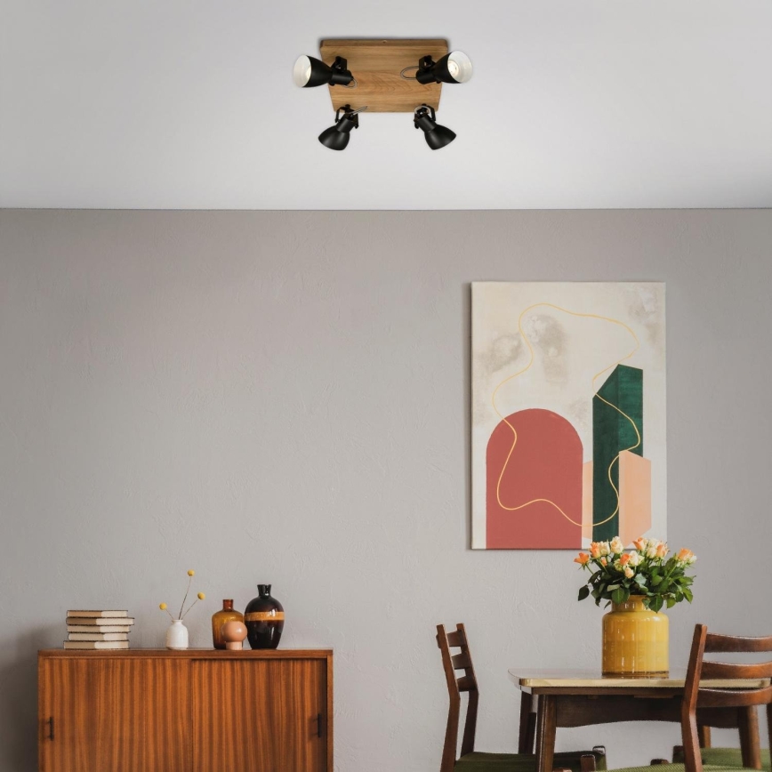 Brilo - Spotlampe VINTAGE 4xGU10/35W/230V