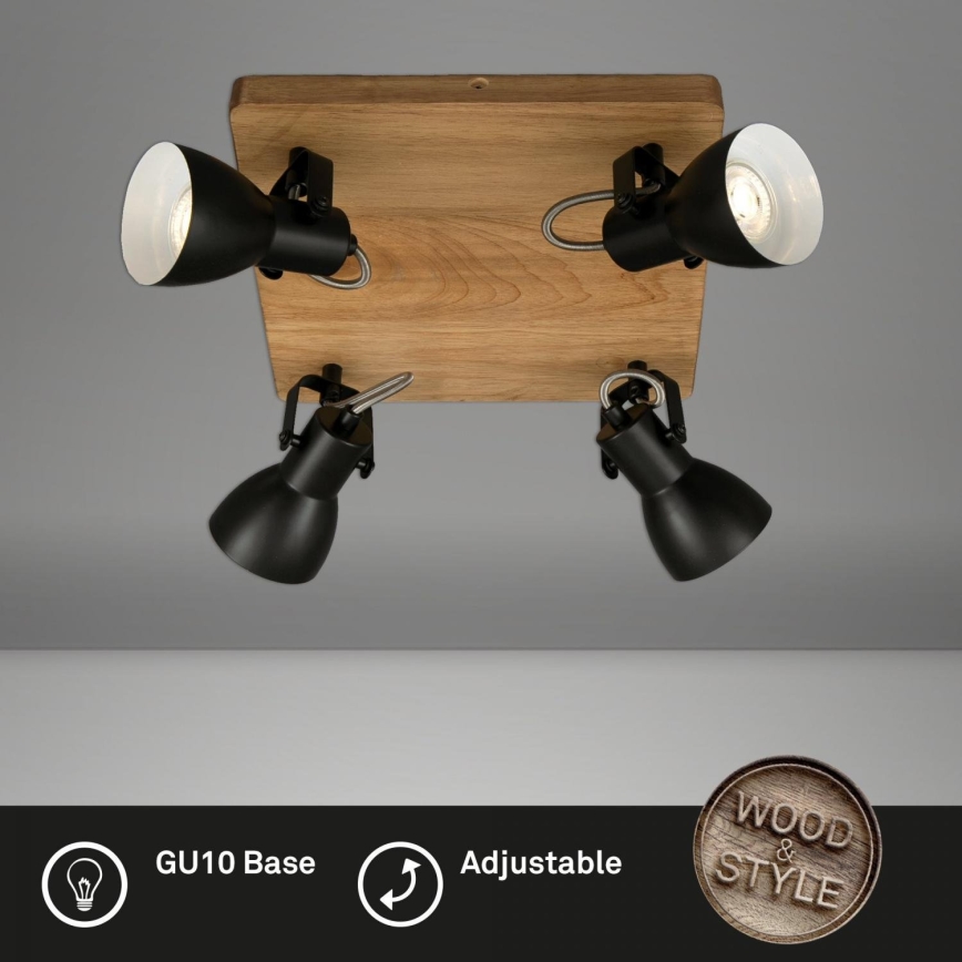 Brilo - Spotlampe VINTAGE 4xGU10/35W/230V