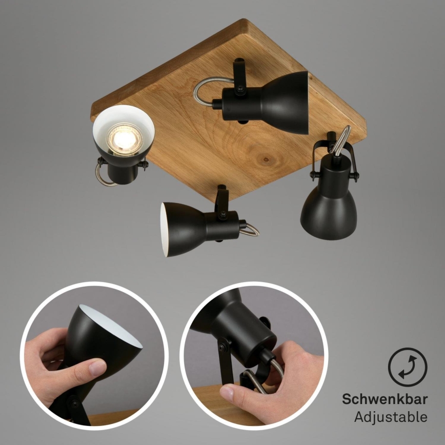 Brilo - Spotlampe VINTAGE 4xGU10/35W/230V