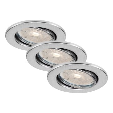Brilo - SÆT 3x dæmpbare LED-indbygningsspots til badeværelset DIMM LED/5,5W/230V IP23 mat krom
