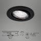 Brilo - SÆT 3x LED indbygningslampe til badeværelse 1xGU10/5W/230V IP23 sort