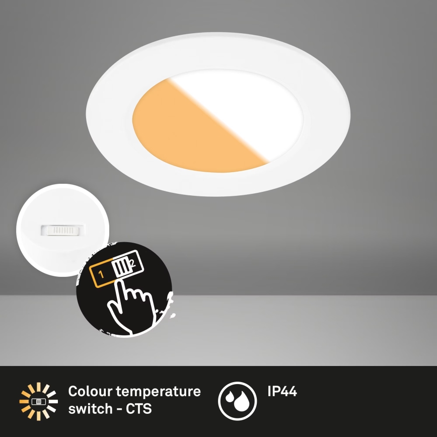 Brilo - SÆT 3x LED indbygningslampe til badeværelse LED/4W/230V IP44 3000/4000K hvid