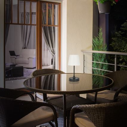 Brilo - Udendørs LED lampe dæmpbar og genopladelig LED/3W/5V IP44 2000 mAh