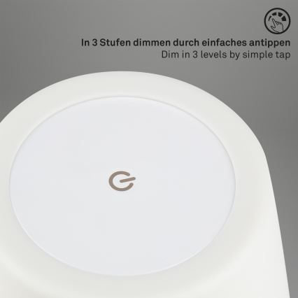 Brilo - Udendørs LED lampe dæmpbar og genopladelig LED/3W/5V IP44 2000 mAh