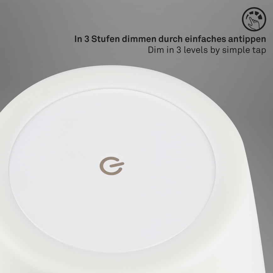 Brilo - Udendørs LED lampe dæmpbar og genopladelig LED/3W/5V IP44 2000 mAh