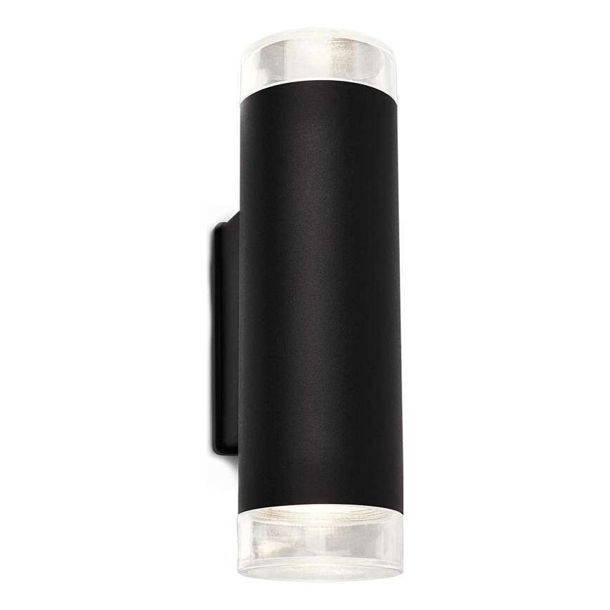 Brilo - Udendørs LED væglampe 2xGU10/4,7W/230V IP44 4000K sort