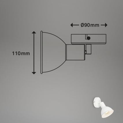 Brilo - Vægspot RETRO 1xE14/25W/230V hvid