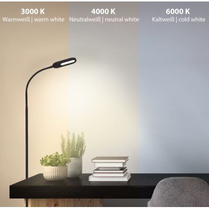 Briloner 1297-015 - LED Dæmpbar fleksibel gulvlampe LED/6,6W/230V 3000K/4000K/6000K