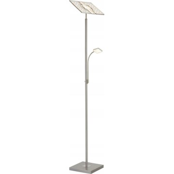 Briloner 1328-022 - LED Dæmpbar gulvlampe LED/21W/230V + LED/3,5W mat krom