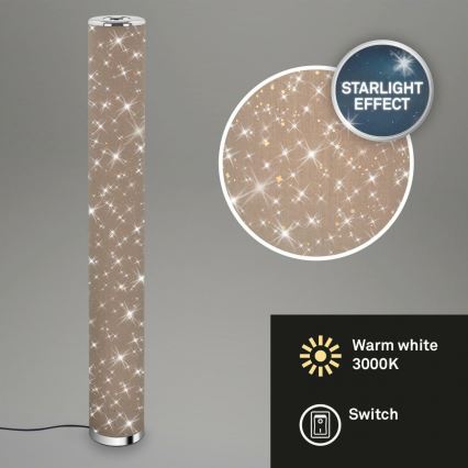 Briloner 1388-011 - LED gulvlampe STARRY SKY LED/12W/230V brun
